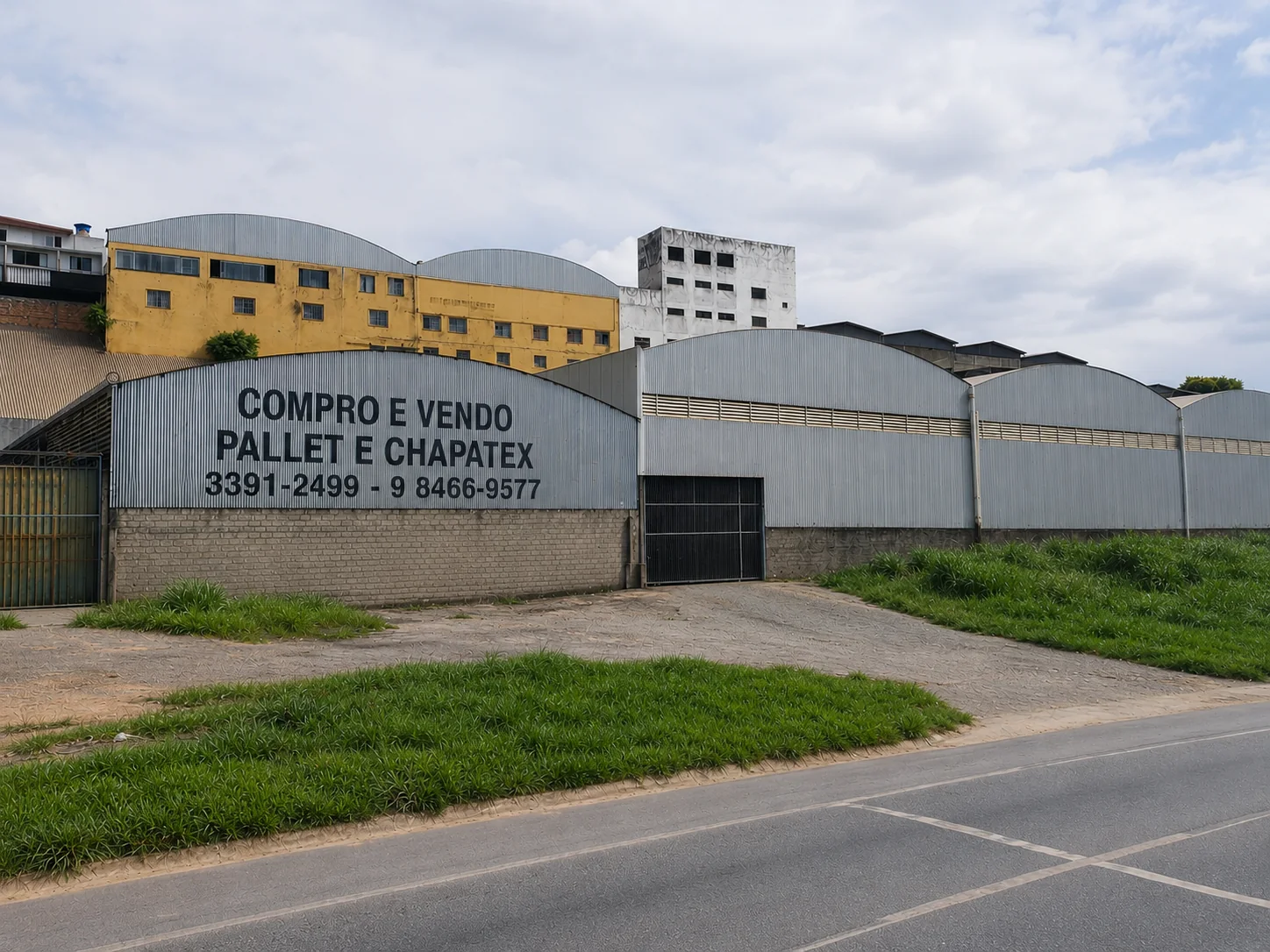 Fachada atual da R Ximenes Comércio de Pallets